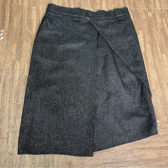 Cotelac Asymmetrical Wool Wrap Skirt Size 4 - Picture 1 of 10